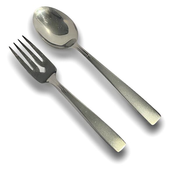 Oneida Satin Accent Flatware Salad Fork / Soup Spoon Stainless Steel Replacement - Picture 2 of 7